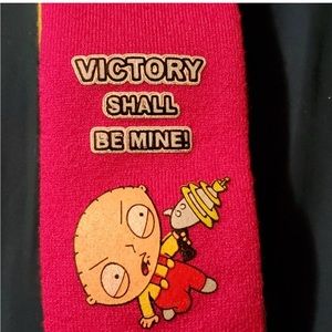 NWOT Family Guy slipper Socks Size 9-11 Victory Shall Be Mine
